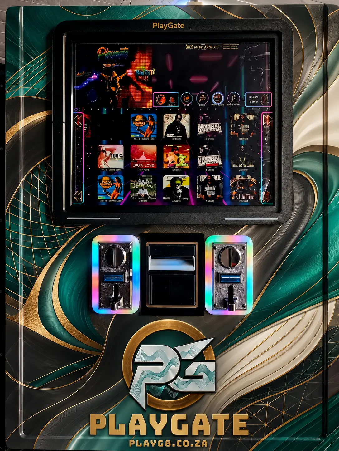 Mosaic PlayGate digital jukebox front view