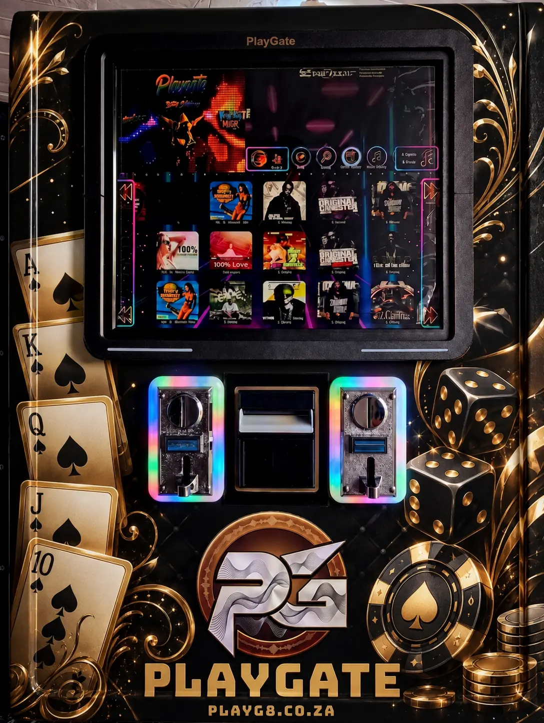 Casino Noir PlayGate digital jukebox front view